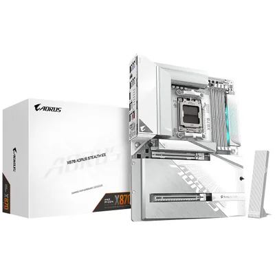 Placa Mãe Gigabyte Aorus Stealth X870 Socket Am5 Ddr5 Atx 4x PCie 5.0 Usb 3.2 Gen2 Wi-fi 6e RGB