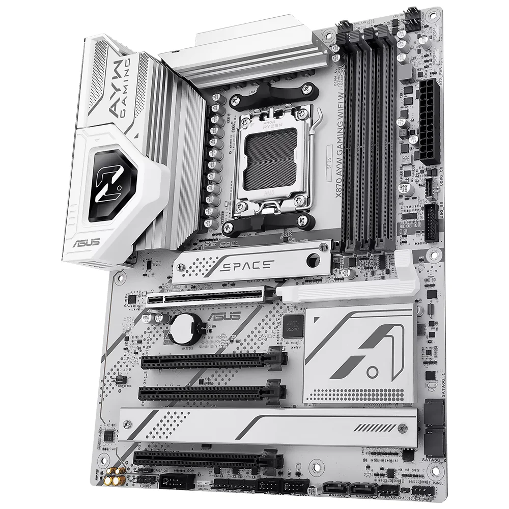 Imagem 2 de 3 do produto Placa Mãe Asus X870 Ayw Gaming Wi-fi W Socket Am5 Ddr5 Atx 4x M.2 PCie 5.0 RGB Dual Channel Usb 3.2 Gen 2