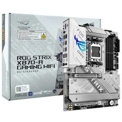 Placa Mãe Asus Rog Strix X870-a Gaming Wi-fi Socket Am5 Ddr5 Atx RGB PCie 5.0 4x M.2 Usb 3.2 Gen 2
