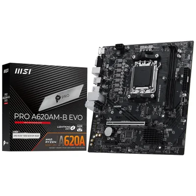 Placa Mãe Msi Pro A620am-b Evo Socket Am5 Ddr5 Atx 4x Dimm PCie 4.0 Usb 3.2 Gen 2 RGB Gamer