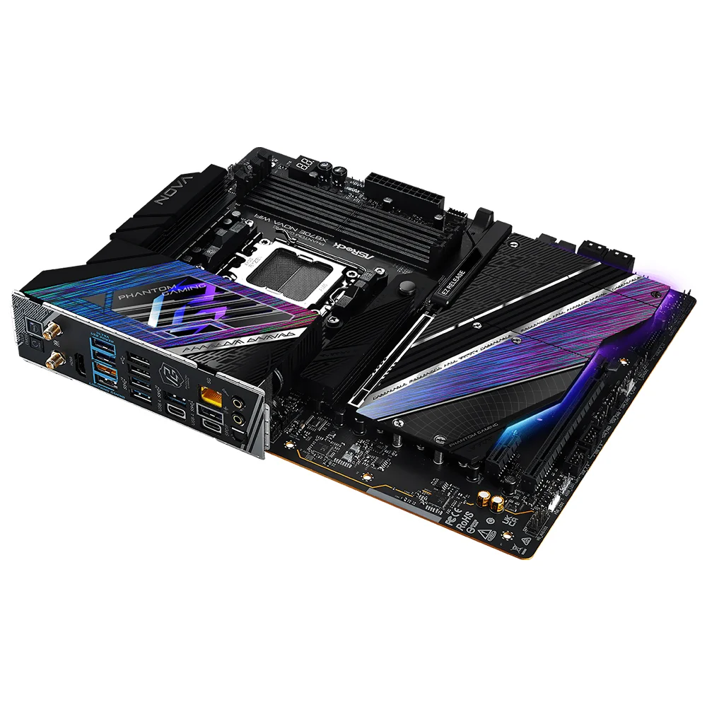 Imagem 3 de 3 do produto Placa Mãe Asrock X870e Nova Wi-fi Socket Am5 Ddr5 Atx Bluetooth 5.2 4x M.2 8x Usb 3.2 Gen2 RGB Gaming