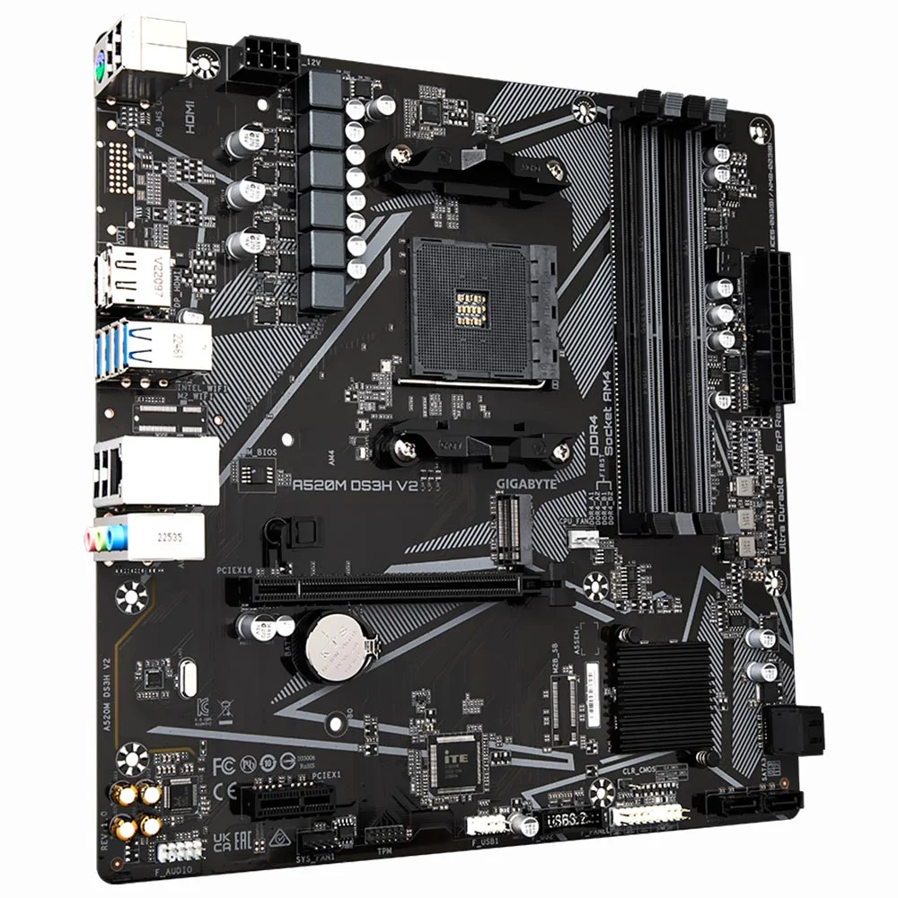 Imagem 3 de 3 do produto Placa Mãe Gigabyte A520m Ds3h V2 Socket Am4 / Ddr4