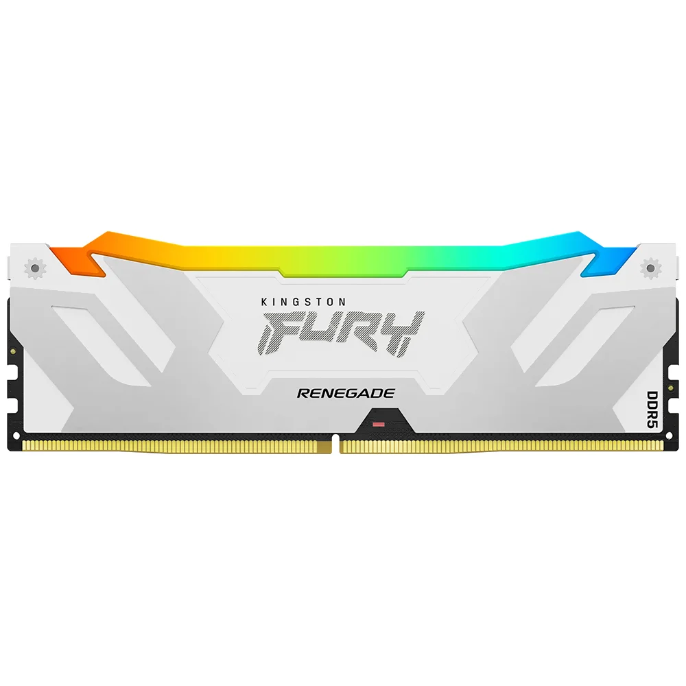 Memória Ram Kingston Fury Renegade Ddr5 16gb 7600mhz RGB - Branco / Prata (kf576c38rwa-16)