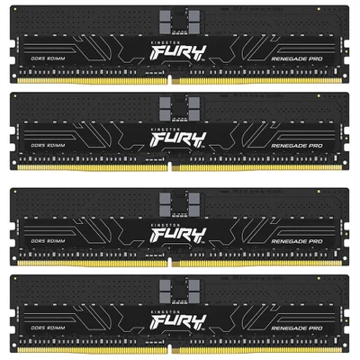 Memória Ram Kingston Fury Renegade Pro Ddr5 128GB (4x32gb) 6400mhz - Preto (kf564r32rbe2k4-128)