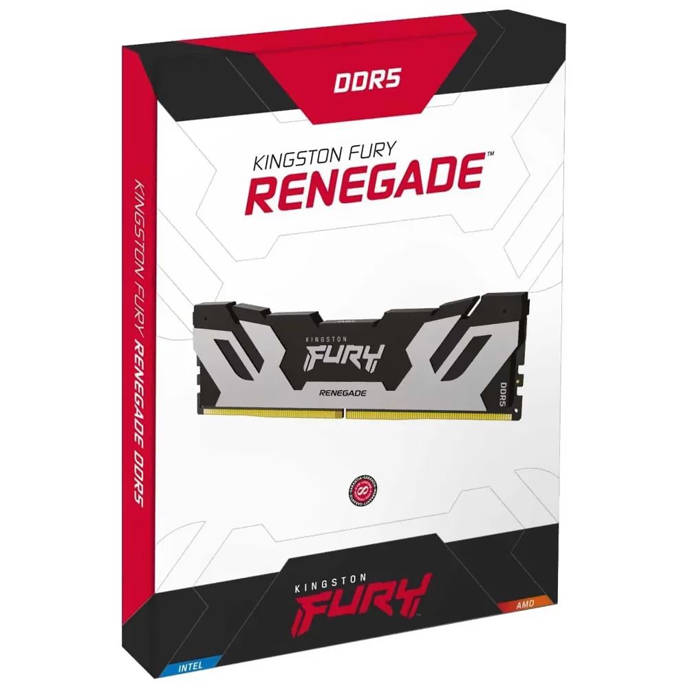 Imagem 2 de 3 do produto Memória Ram Kingston Fury Renegade Ddr5 96gb (2x48GB) 6400mhz - Preto / Prata (kf564c32rsk2-96)