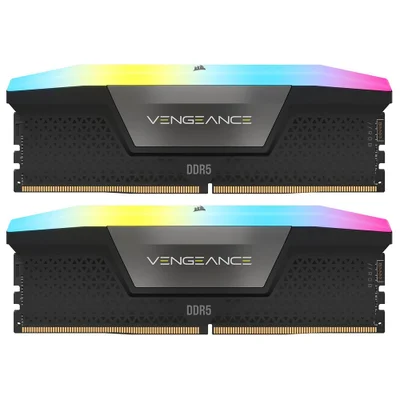 Memória Ram Corsair Vengeance Ddr5 64gb (2x32gb) 6000mhz RGB - Preto / Cinza (cmh64gx5m2d6000z40)