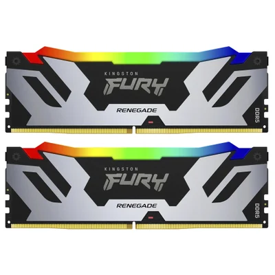 Memória Ram Kingston Fury Renegade Ddr5 96gb (2x48GB) 6000mhz RGB - Preto / Prata (kf560c32rsak2-96)