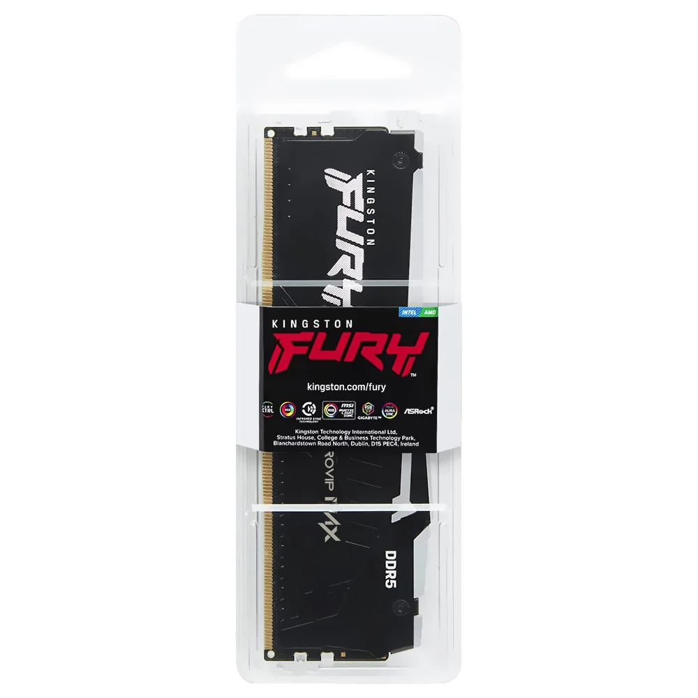 Memória Ram Macrovip Max By Kingston Fury Ddr5 16gb 6000mhz RGB - Preto (kf560c36bbe2a-16cllb)