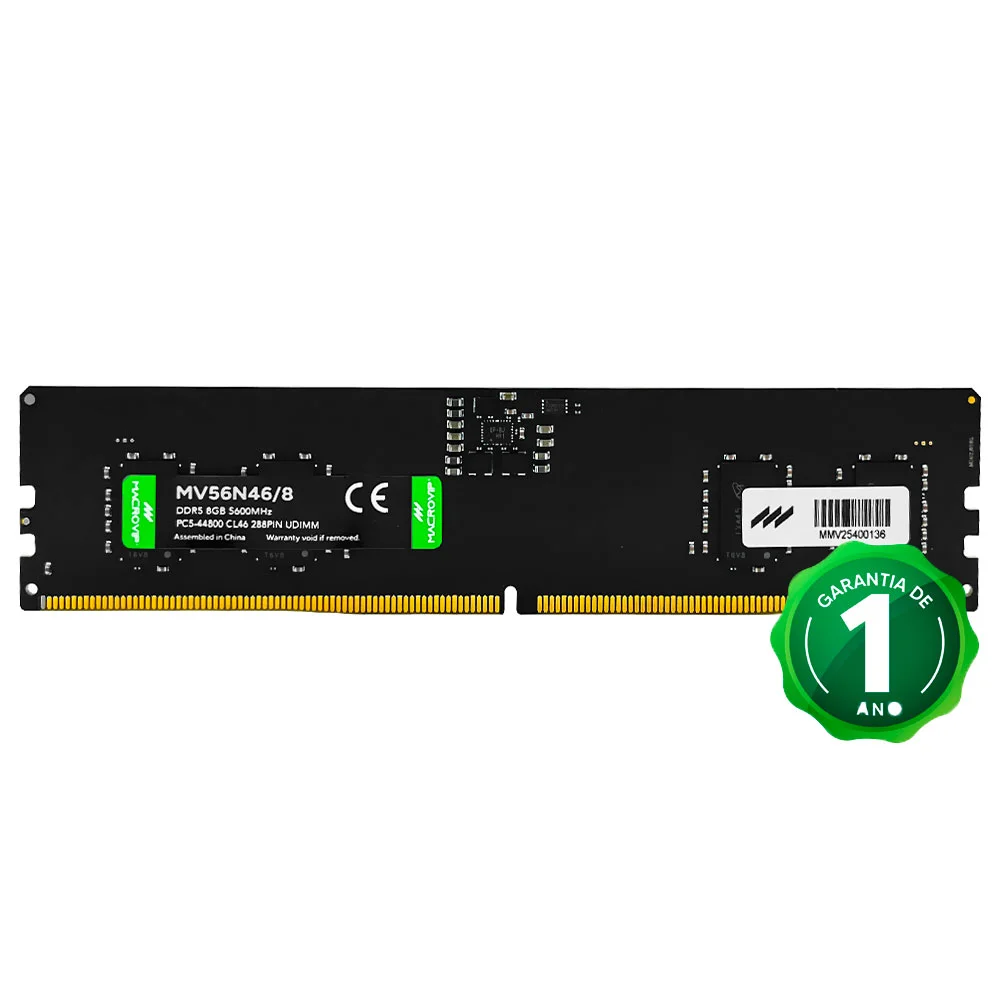 Memória Ram Macrovip Ddr5 8GB 5600mhz - Mv56n46/8