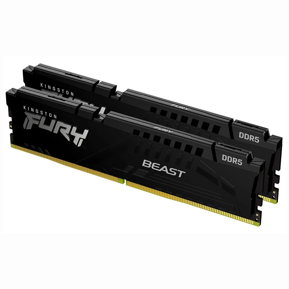 Imagem 2 de 3 do produto Memória Ram Kingston Fury Beast Ddr5 64gb 5200mhz - Preto (kf552c40bbk2-64)