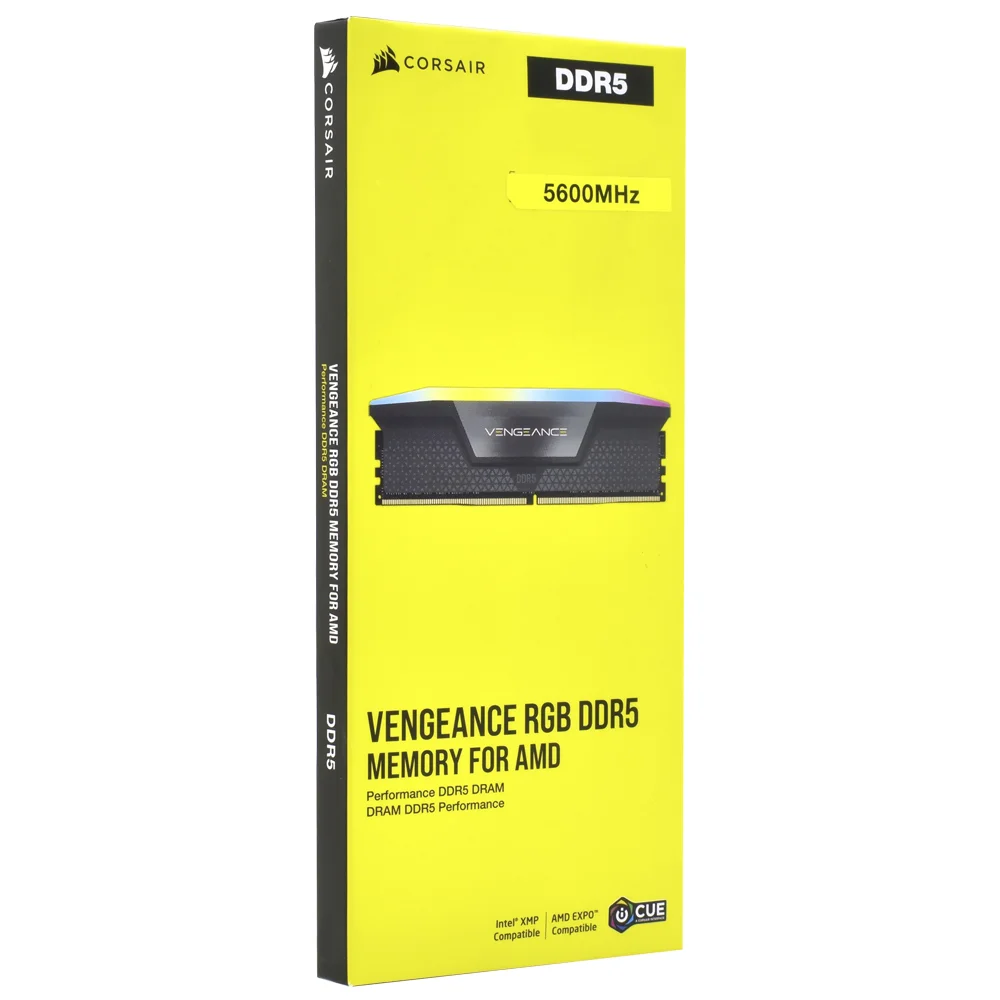 Imagem 3 de 3 do produto Memória Ram Corsair Vengeance Ddr5 16gb 5600mhz RGB - Preto (cmh16gx5m1b5600z40)
