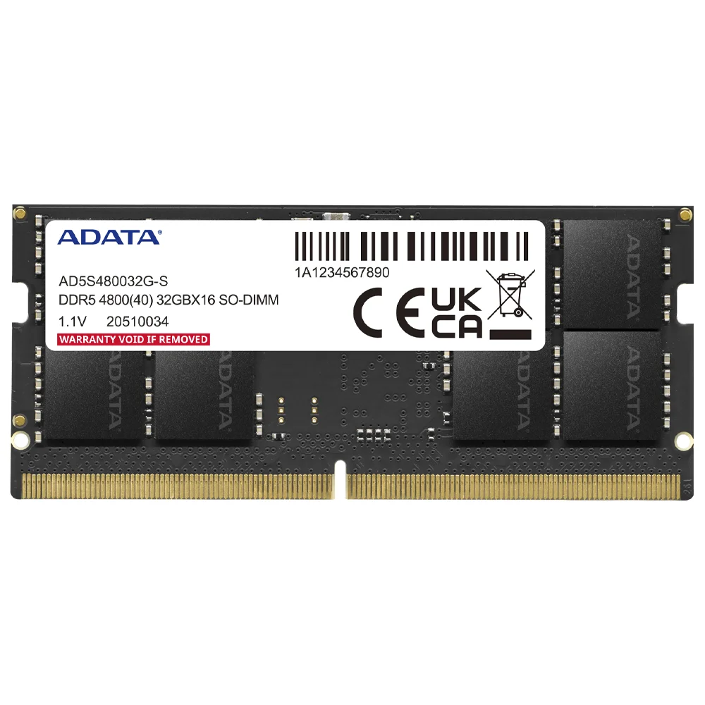 Memória Ram Para Notebook Adata Ddr5 32gb 4800mhz - Ad5s480032g-s