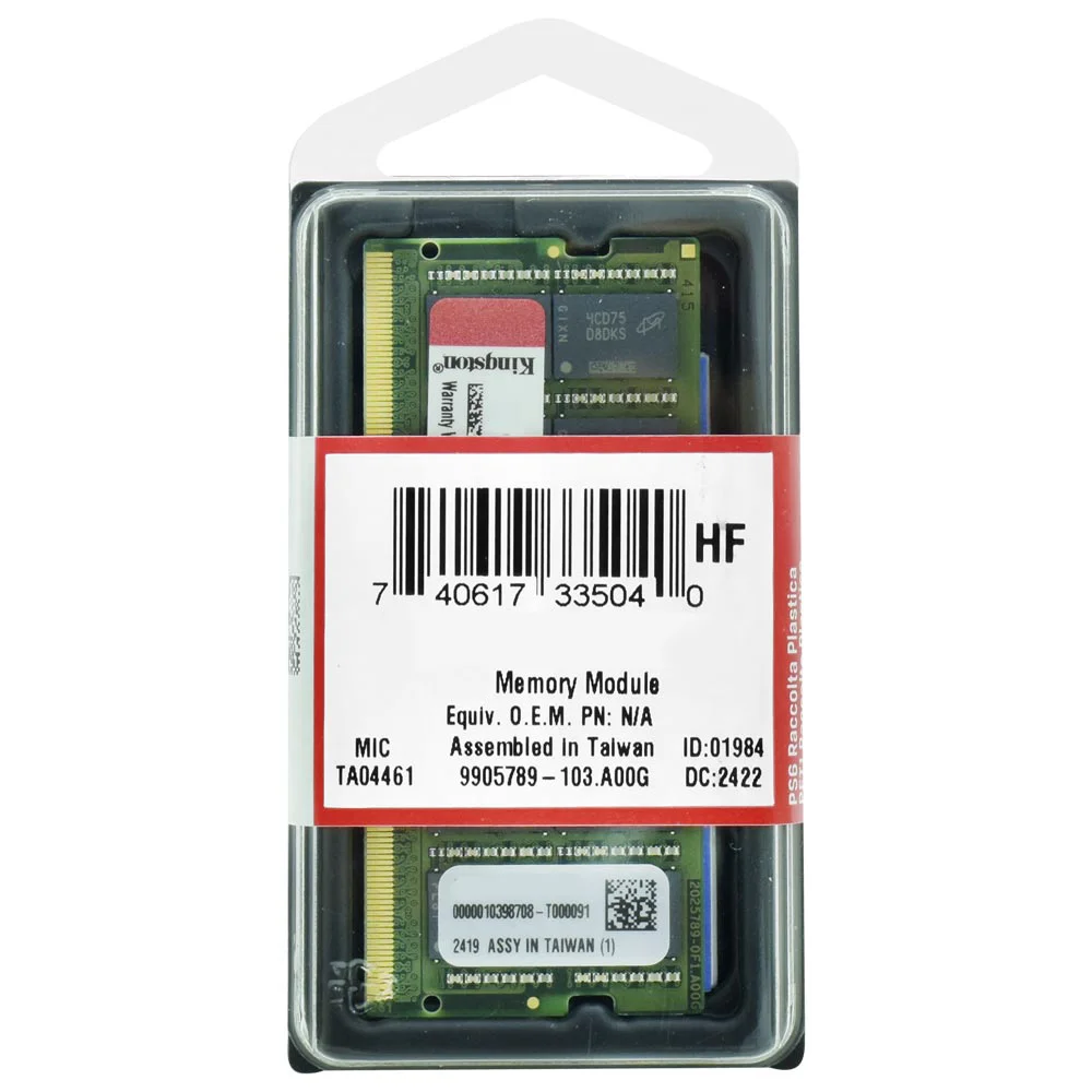 Imagem 2 de 3 do produto Memória Ram Para Notebook Kingston Ddr5 16gb 5600mhz - Kvr56s46bs8-16