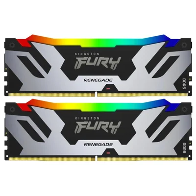 Memória Ram Kingston Fury Renegade Ddr5 96gb (2x48GB) 6400mhz RGB - Preto / Prata (kf564c32rsak2-96)
