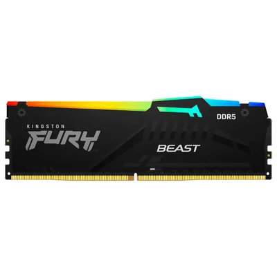 Memória Ram Kingston Fury Beast Ddr5 32gb 6000mhz RGB - Preto (kf560c36bbea-32)