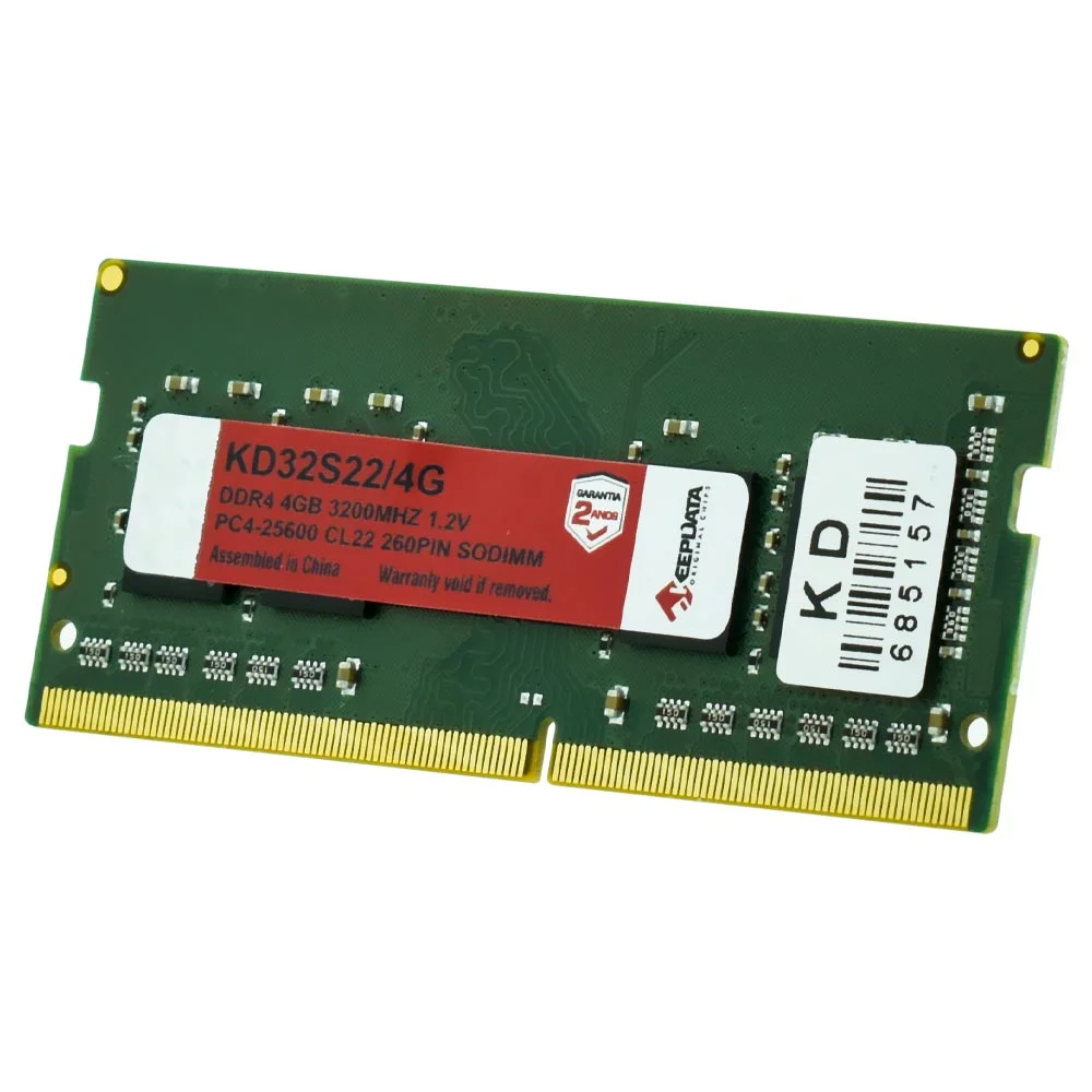 Imagem 2 de 3 do produto Memória Ram Para Notebook Keepdata Ddr4 4gb 3200mhz - Kd32s22/4g