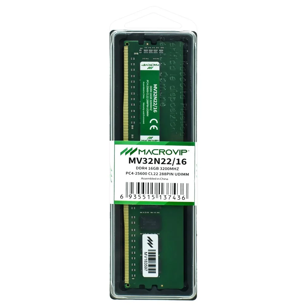 Memória Ram Macrovip Ddr4 16gb 3200mhz - Mv32n22/16