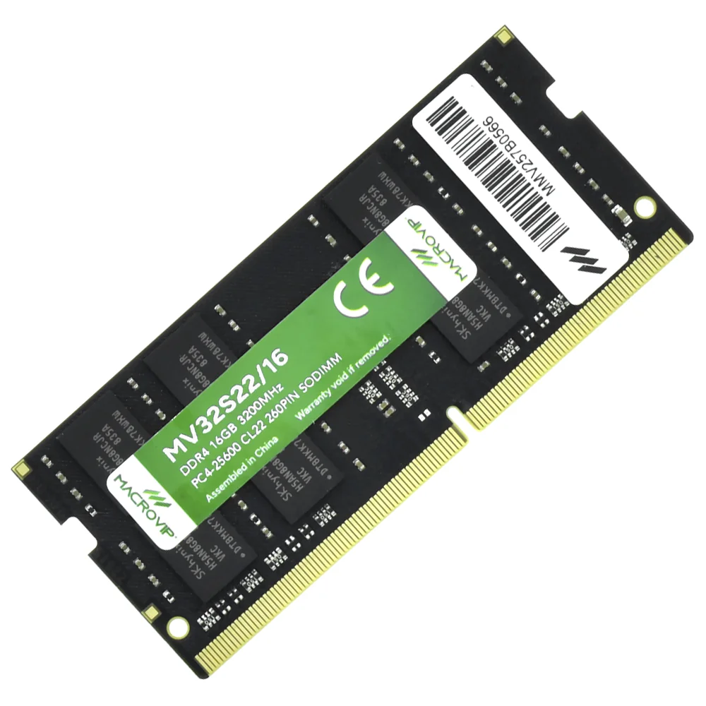 Imagem 2 de 3 do produto Memória Ram Para Notebook Macrovip Ddr4 16gb 3200mhz - Mv32s22/16