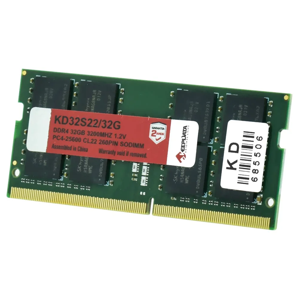 Imagem 3 de 3 do produto Memória Ram Para Notebook Keepdata Ddr4 32gb 3200mhz - Kd32s22/32g