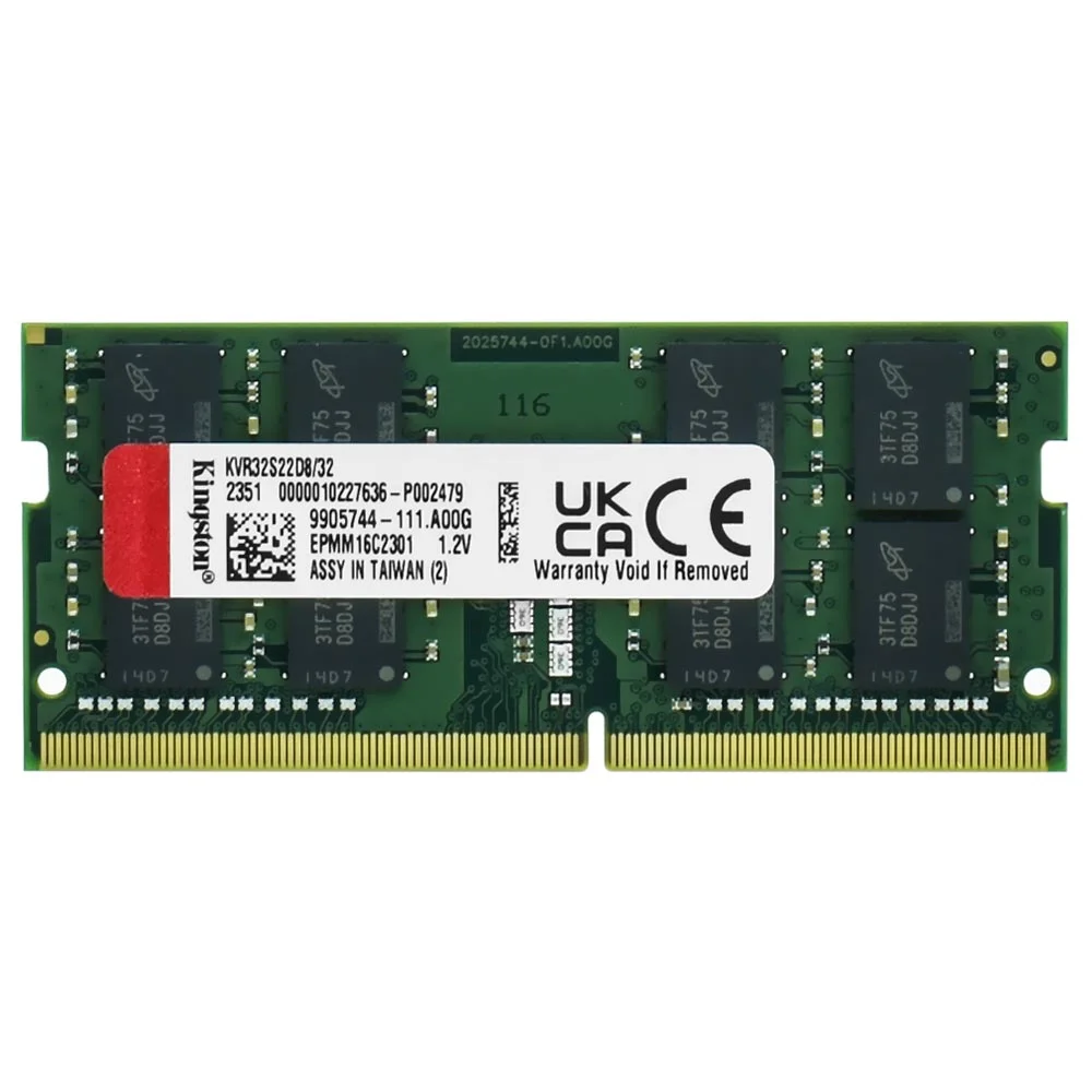 Memória Ram Para Notebook Kingston Ddr4 32gb 3200mhz - Kvr32s22d8/32