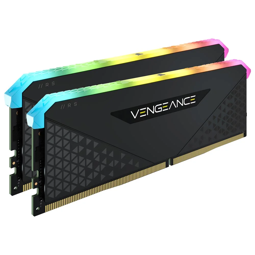 Imagem 2 de 3 do produto Memória Ram Corsair Vengeance RGB Rs Ddr4 32gb (2x16gb) 3200mhz - Preto (cmg32gx4m2e3200c16)