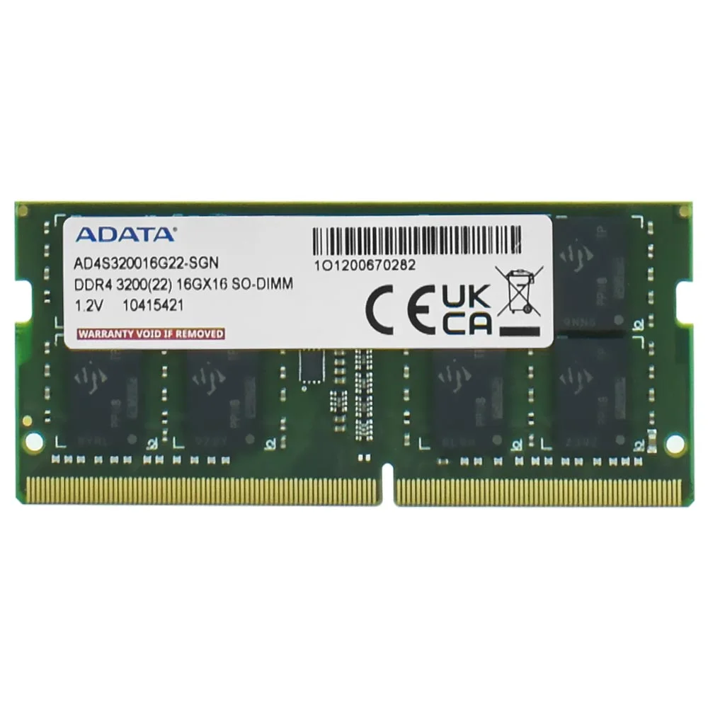Memória Ram Para Notebook Adata Ddr4 16gb 3200mhz - Ad4s320016g22-sgn