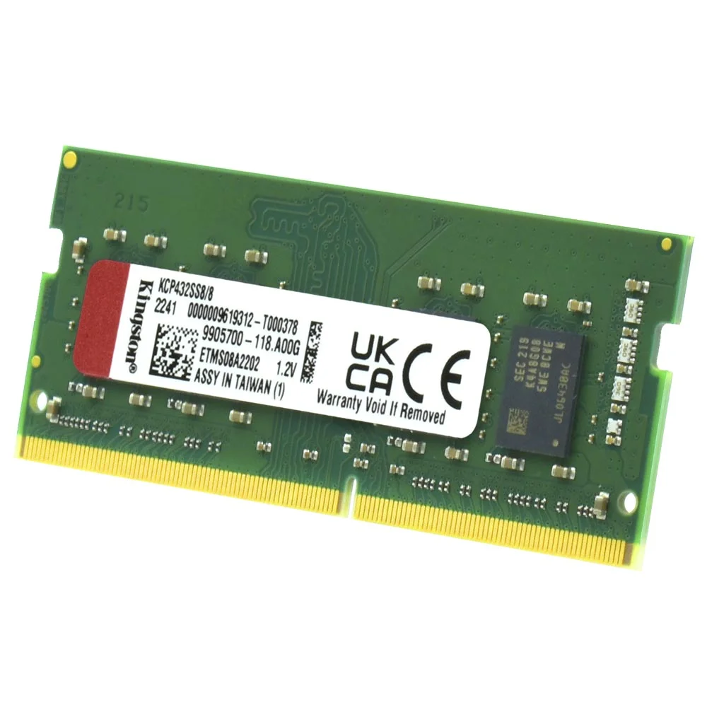 Imagem 2 de 3 do produto Memória Ram Para Notebook Kingston Ddr4 8GB 3200mhz - Kcp432ss8/8