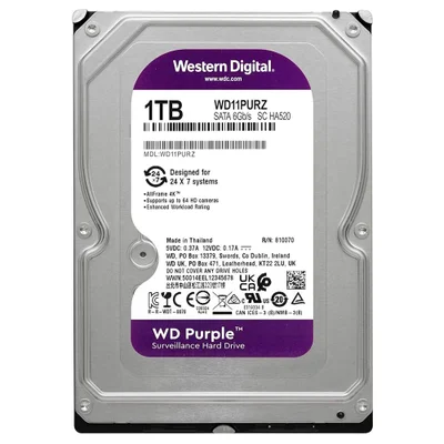 Hd WD 1TB Wd Purple 3.5" Sata 3 5400rpm - Wd11purz (garantia Br)