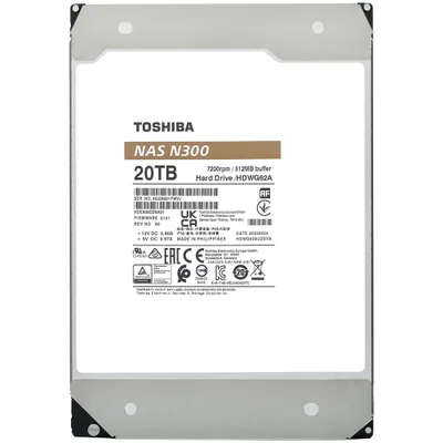 Hd Toshiba 20tb N300 Nas 3.5" Sata 3 7200rpm - Hdwg62axzsta (garantia Br)