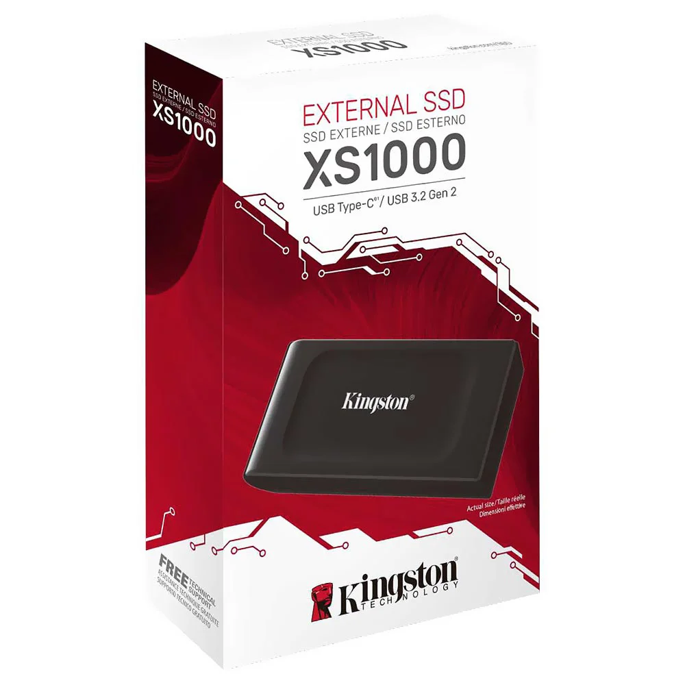 Imagem 2 de 3 do produto SSD Externo Kingston 2TB Portátil Xs1000 - Preto (sxs1000/2000g)