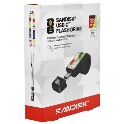 Pendrive Sandisk G46 Flash Drive Fifa World Cup 2026 Global Edition 128GB Usb-c - Preto (sdczia-128g-g46)