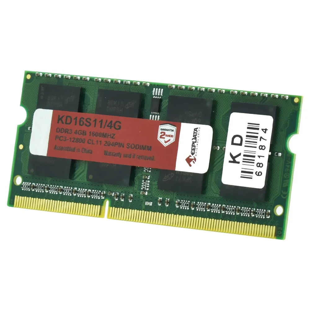 Imagem 2 de 3 do produto Memória Ram Para Notebook Keepdata Ddr3 4gb 1600mhz - Kd16s11/4g
