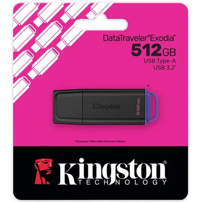 Pendrive Kingston Exodia 512gb Usb 3.2 - Preto (dtxg2/512gb)