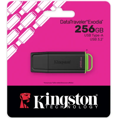 Pendrive Kingston Exodia 256gb Usb 3.2 - Preto (dtxg2/256gb)