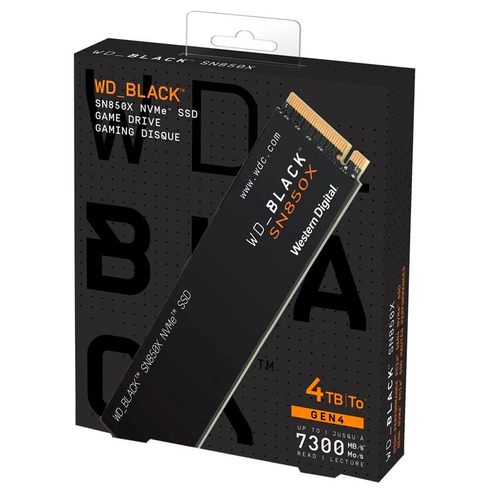 Imagem 3 de 3 do produto SSD WD M.2 4TB Sn850x Black Nvme - Wds400t2x0e-00bca0
