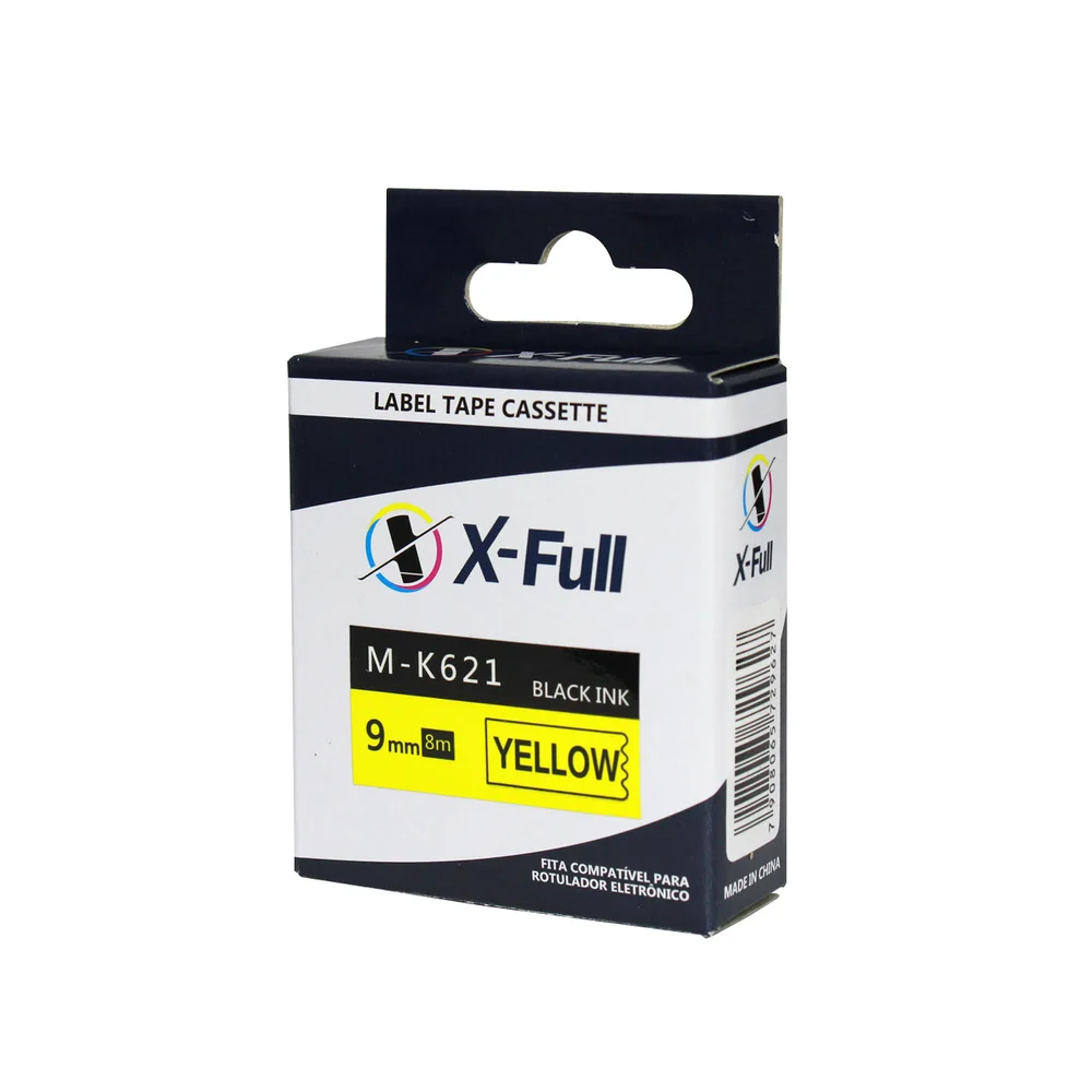 Imagem 3 de 4 do produto X-full Fita Rotuladora Mk621 9mm Amarelo Compatível Brother Pt-65 Pt-85 Pt-100 Pt-110 Pt-70bm Pt-80