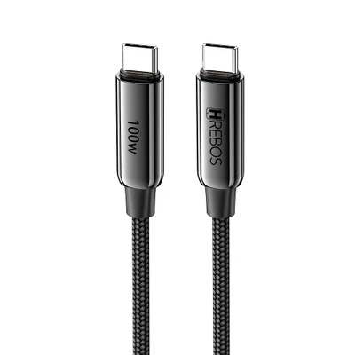 Cabo Hrebos Cb-370c Ultrametallic 100w Usb-c 2m Preto