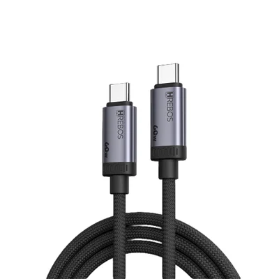 Cabo Hrebos Cb-690c Novabraid 60w Usb-c 1m Nylon Preto
