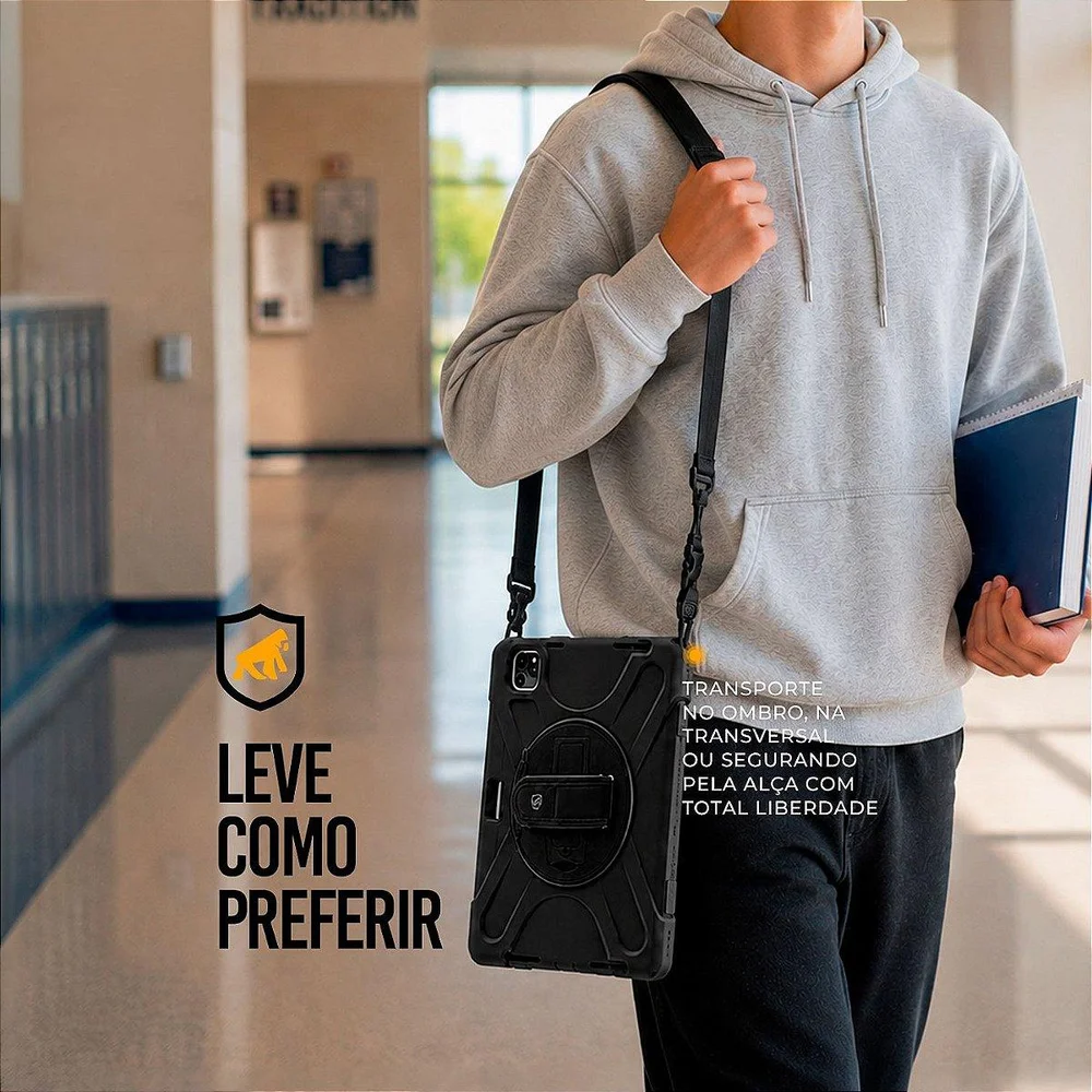 Imagem 4 de 5 do produto Alça De Ombro Ajustável Para Capa Case Capinha Phantom Com Sistema De Engate Rápido E Fácil Transporte - Gshield