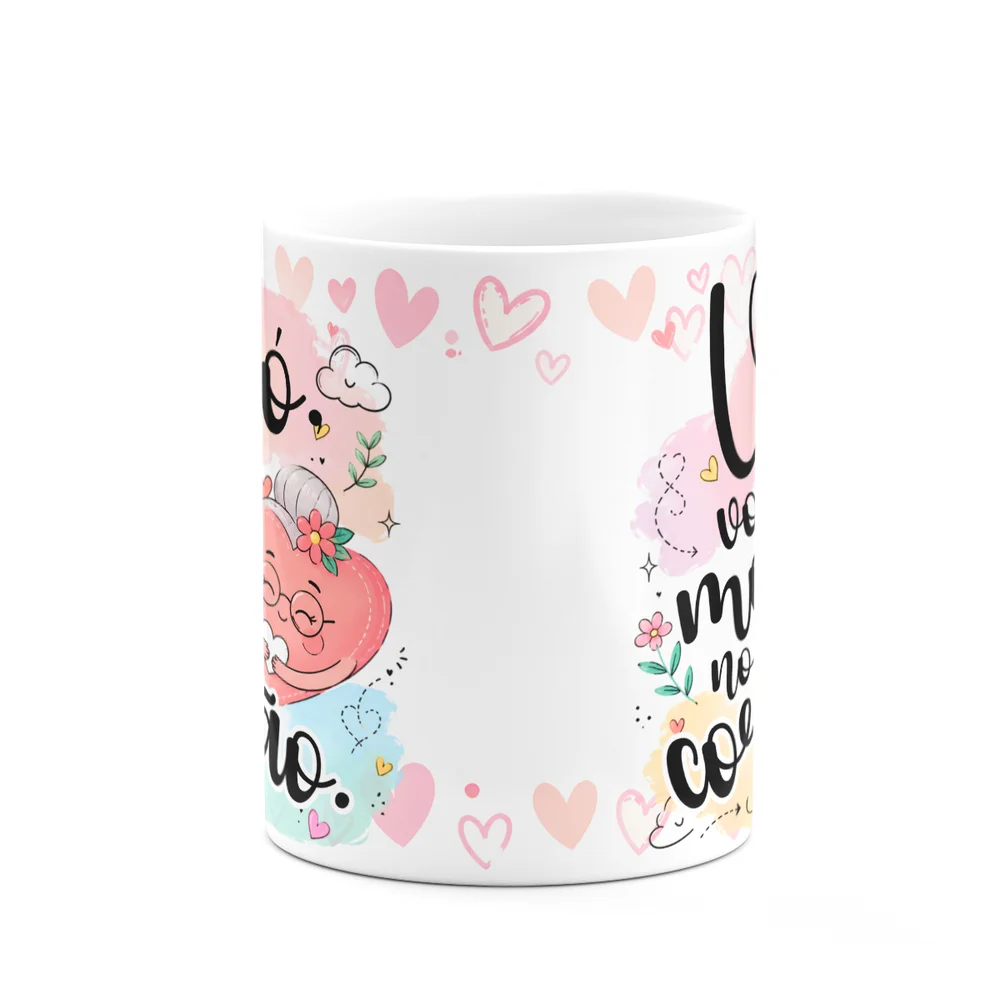 Imagem 2 de 5 do produto Caneca Avós - Vovó Você Mora No Meu Coração