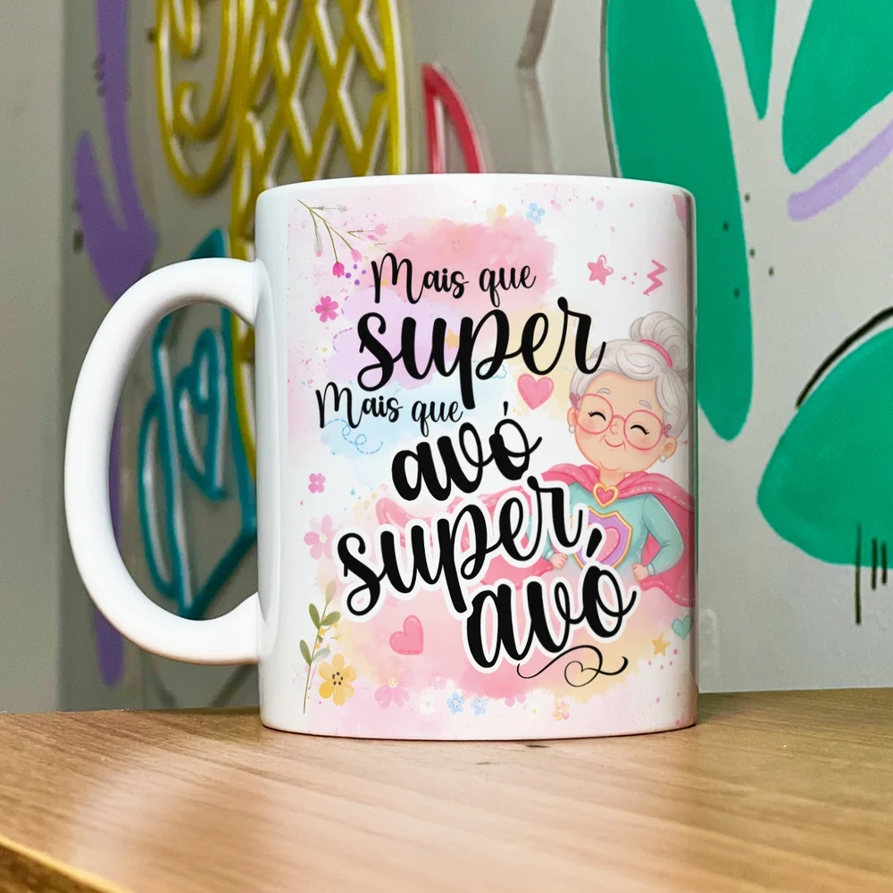 Imagem 4 de 5 do produto Caneca Avós - Mais Que Super Avó - 325ml