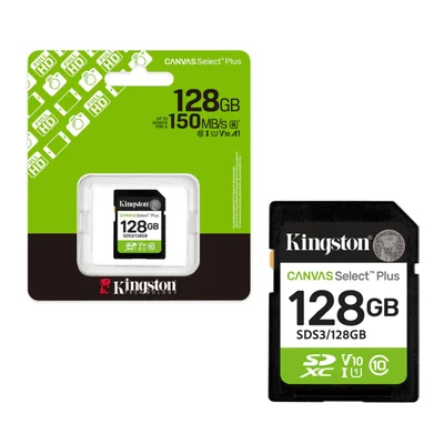 Cartão De Memoria 128GB Sd 150mb/s Leit Canvas Select Plus Sds3/128GB Kingston