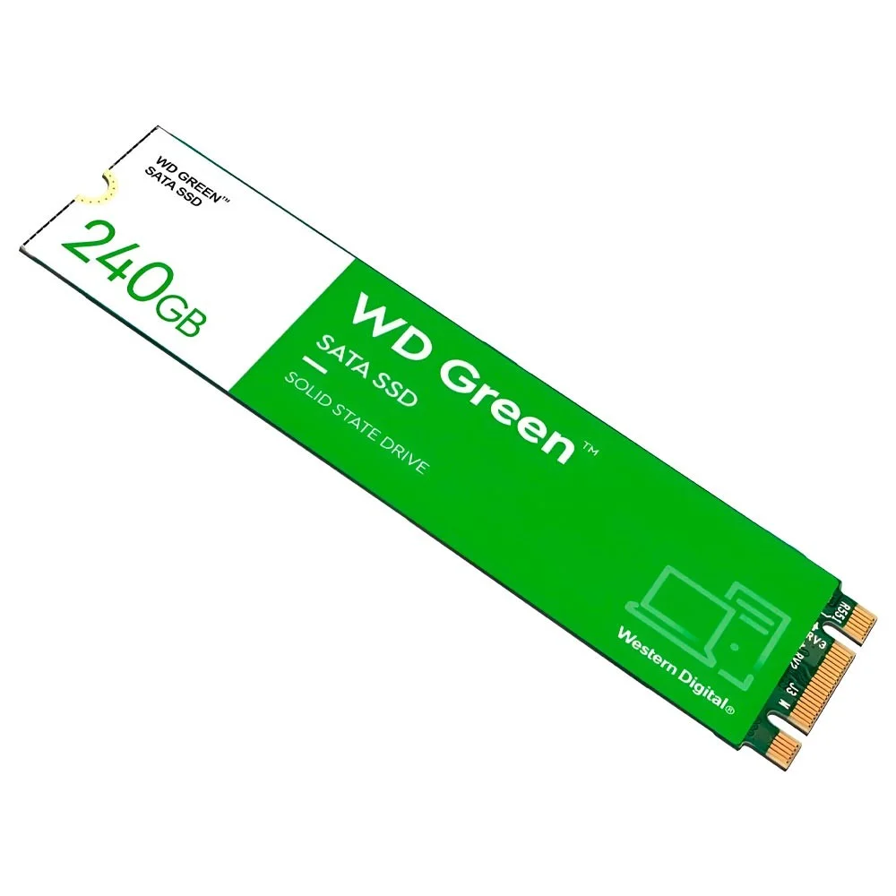Imagem 3 de 3 do produto SSD WD M.2 240GB Green Sata 3 Wds240g3g0b Leitura 545mb/s Escrita 425mb/s Armazenamento Interno Gamer