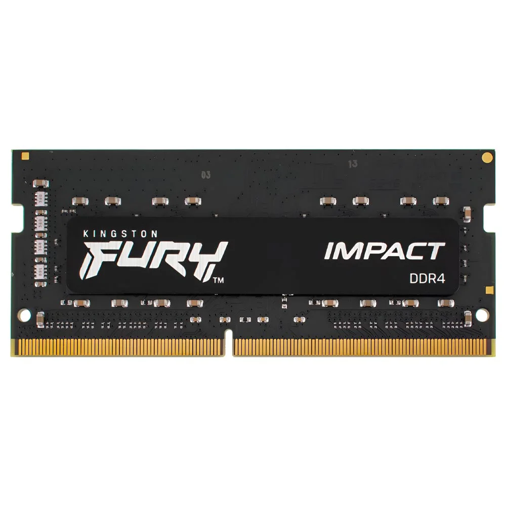 Memória Ram Kingston Fury Impact Ddr4 16gb 3200mhz Kf432s20ib/16 Notebook So-dimm Alta Performance Preto