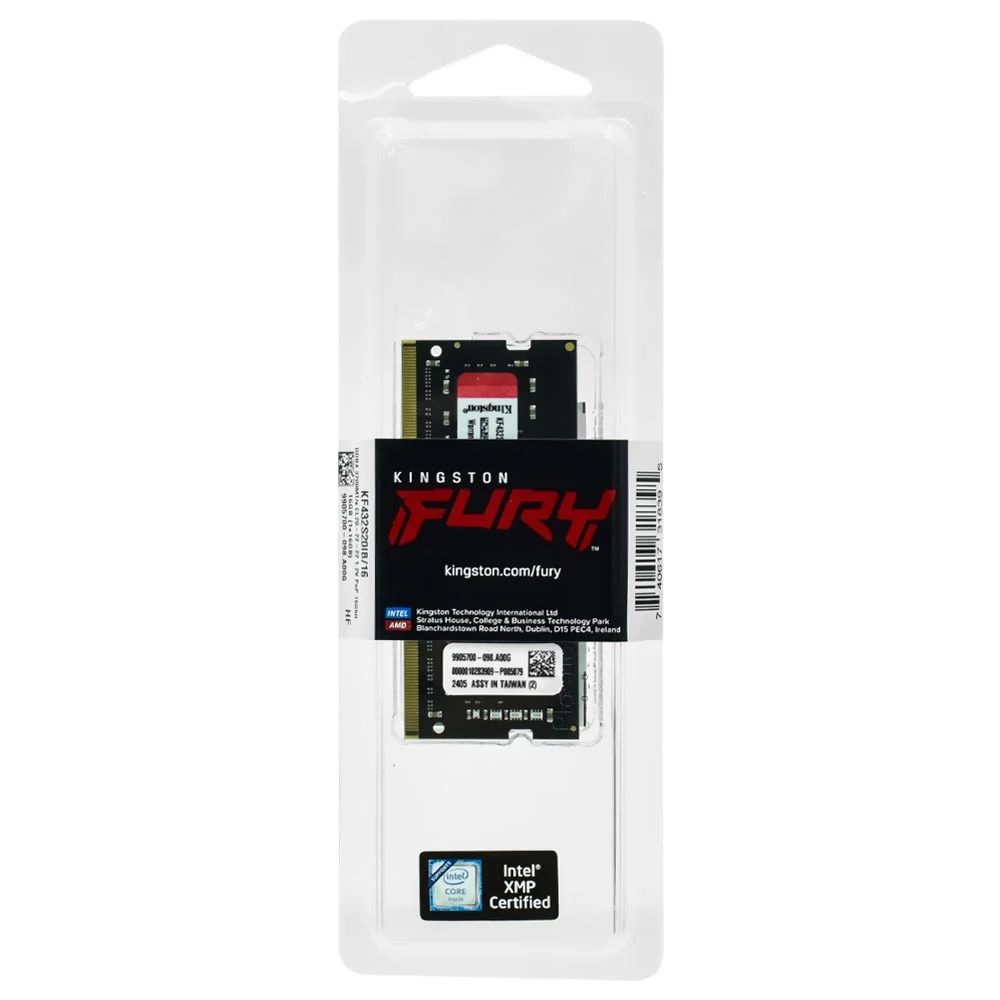 Imagem 2 de 3 do produto Memória Ram Kingston Fury Impact Ddr4 16gb 3200mhz Kf432s20ib/16 Notebook So-dimm Alta Performance Preto