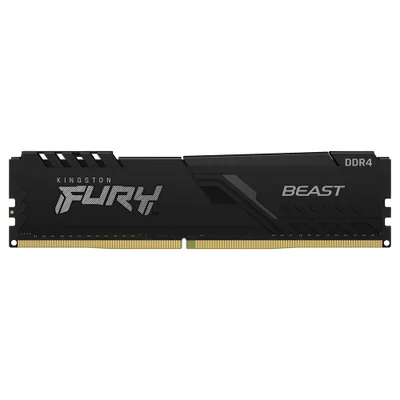 Memória Ram Kingston Fury Beast Ddr4 32gb 3200mhz Kf432c16bb/32 Preto Alto Desempenho Gaming Overclocking 288-pin