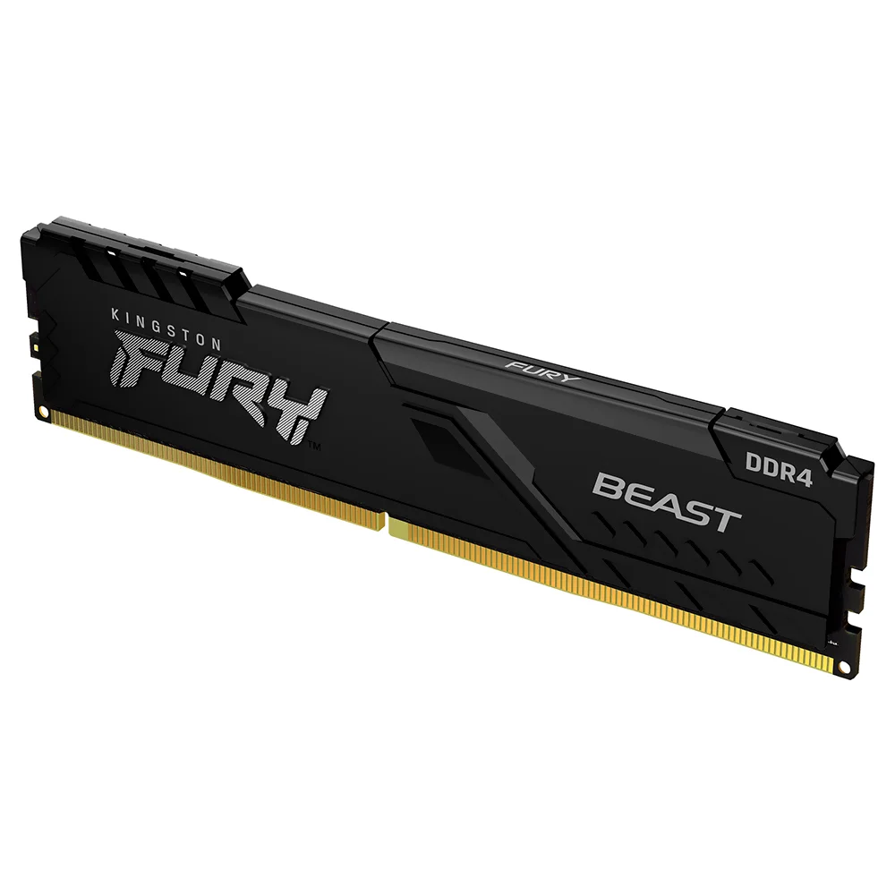 Imagem 2 de 3 do produto Memória Ram Kingston Fury Beast Ddr4 32gb 3200mhz Kf432c16bb/32 Preto Alto Desempenho Gaming Overclocking 288-pin