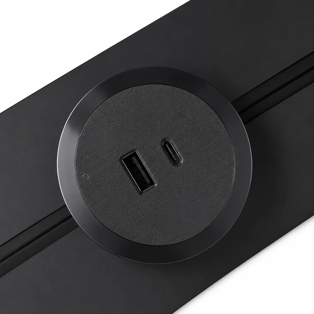 Imagem 2 de 5 do produto Trilho De Energia Modular 80cm 4 Tomadas Removiveis E Usb C