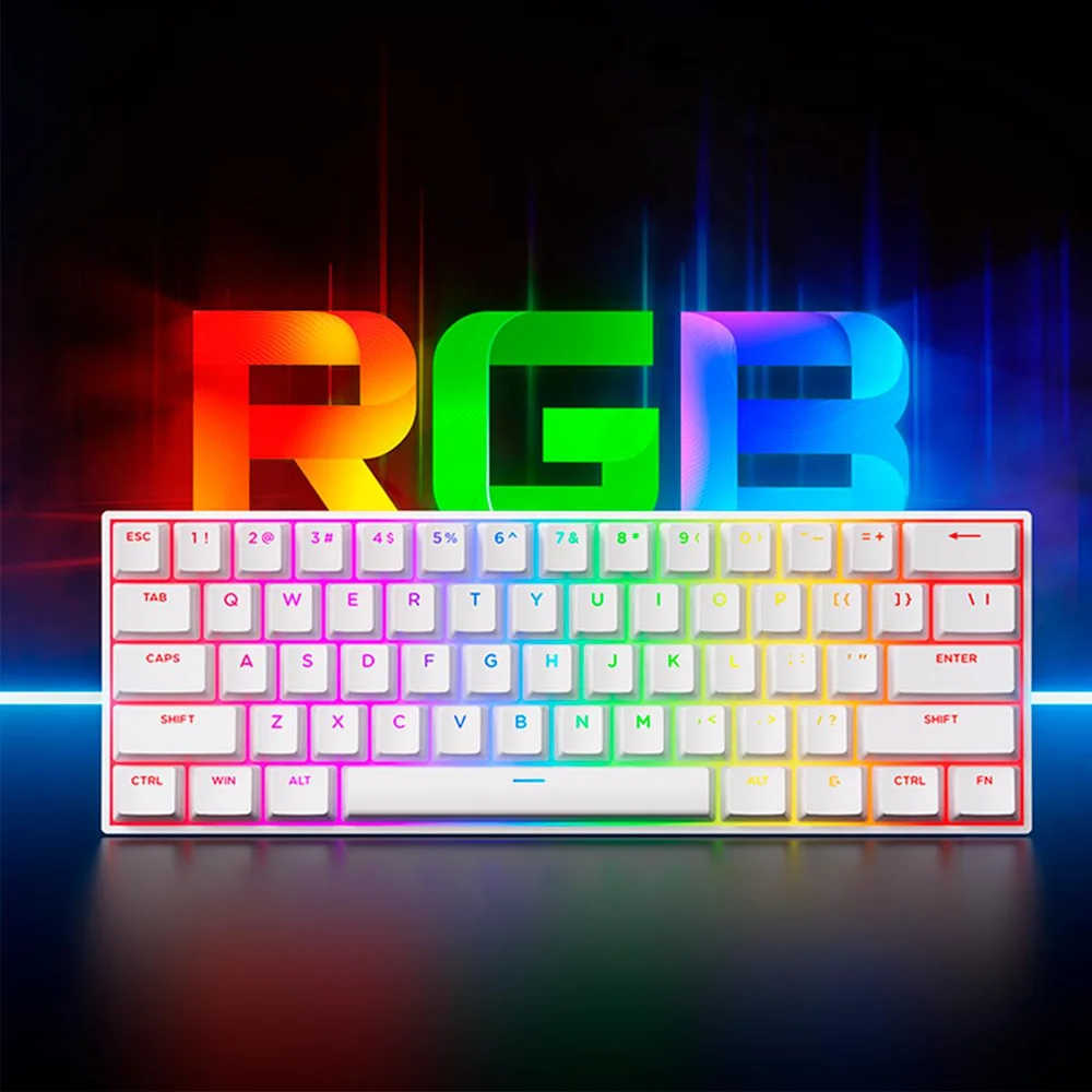 Imagem 3 de 5 do produto Teclado Magnético Gamer Mchose Ace 60 RGB Switch Ttc Uranus