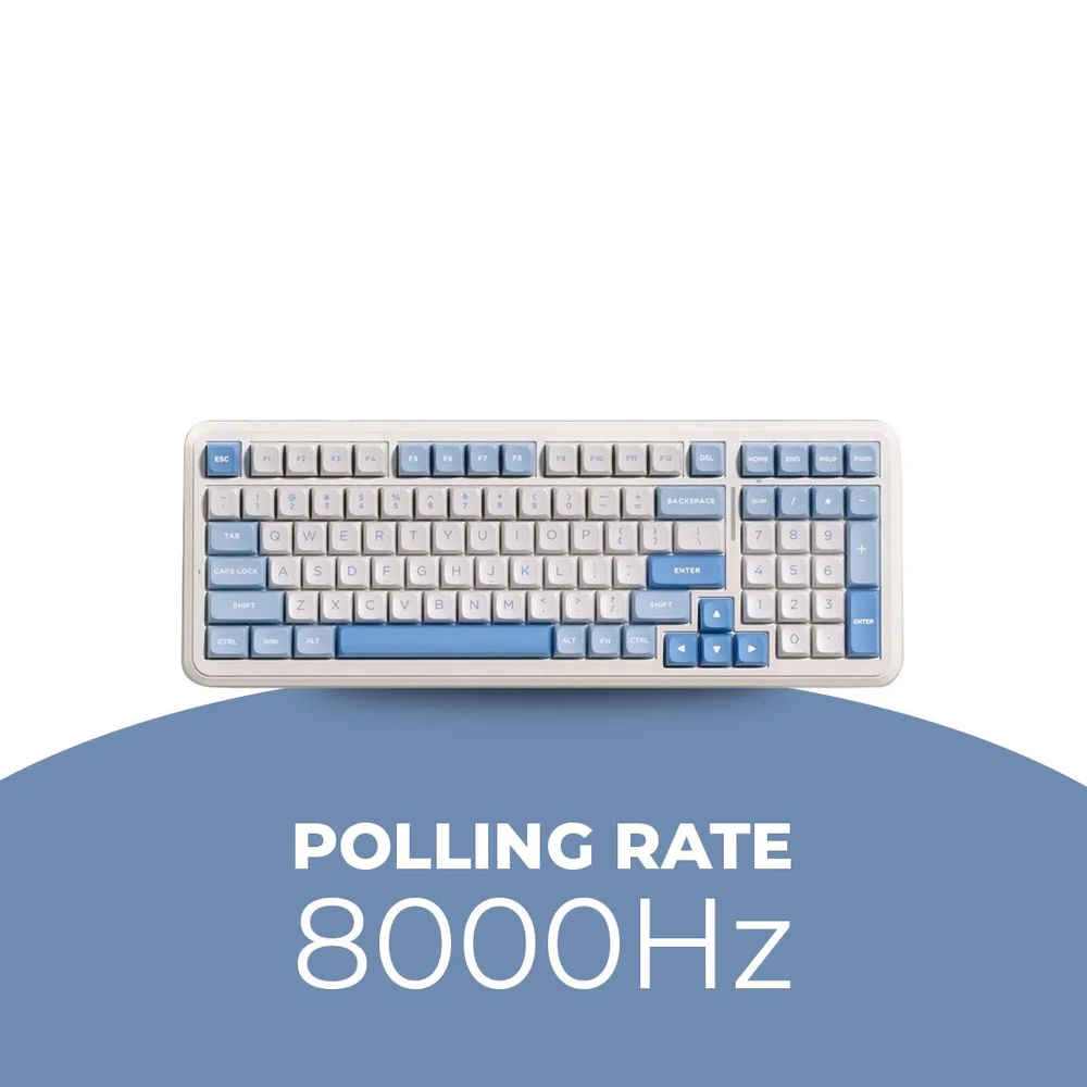 Imagem 4 de 5 do produto Teclado Gamer Sem Fio Mchose K99 V3 Tri-modo 8k Polling Socd RGB 360°